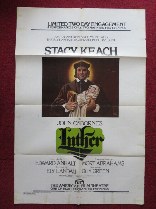 LUTHER FOLDED US ONE SHEET POSTER STACY KEACH JOHN OSBORNE 1974 Movie posters
