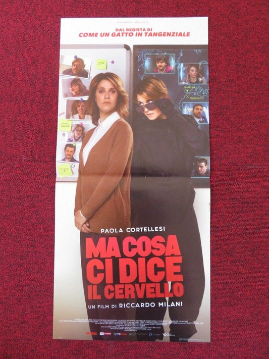 MA COSA CI DICE IL CERVELLO ITALIAN LOCANDINA (26.5"x12.5") POSTER 2019 Rendezvous Cinema Movie posters