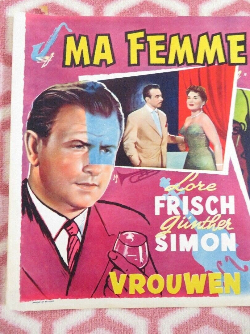 MA FEMME EST MUSICIENNE/ Meine Frau macht Musik BELGIUM (11"x 21") POSTER 1958 Movie posters