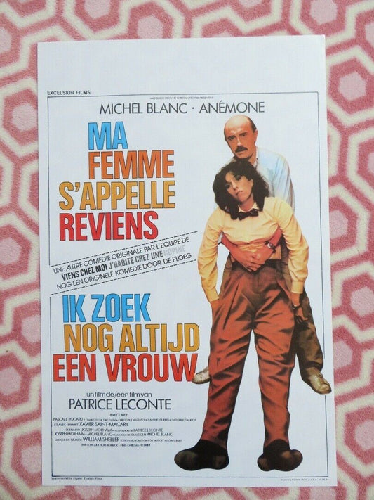 MA FEMME S'APPELLE REVIENS BELGIUM (21.5"x14") POSTER MICHEL BLANC 1982 Movie posters