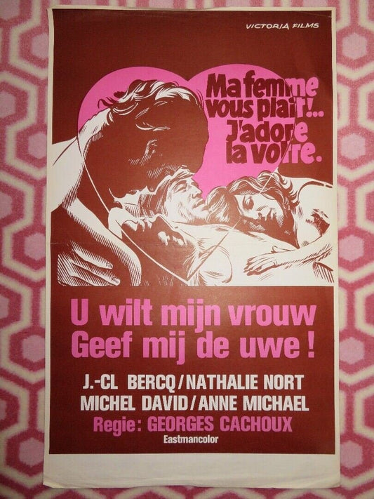 MA FEMME VOUS PLAIT!.. J'ADORE LA VORRE BELGIUM (24"x 14.5") POSTER MICHEL DAVID - Rendezvous Cinema