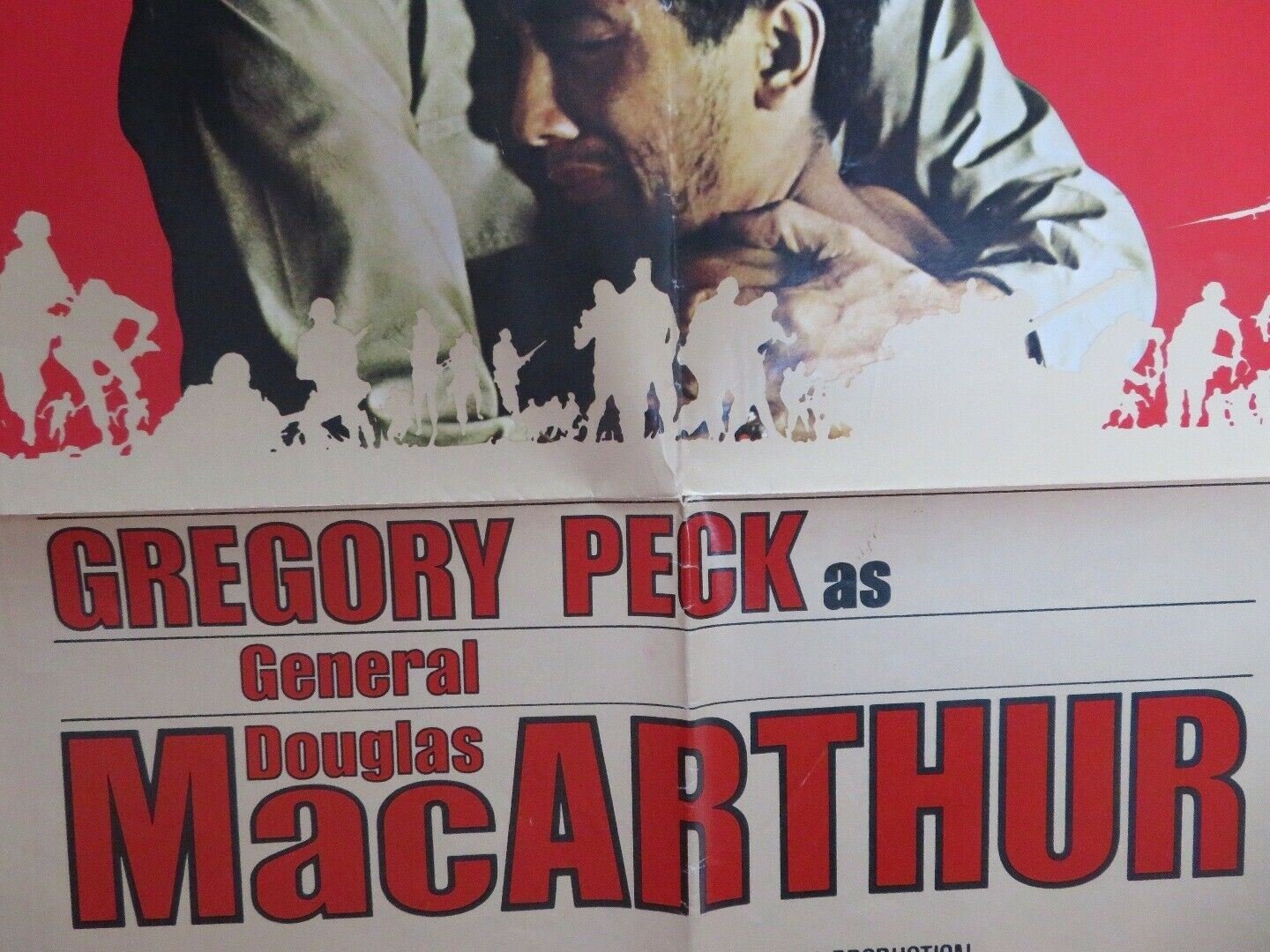 MACARTHUR US ONE SHEET POSTER GREGORY PECK ED FLANDERS 1977 Movie posters