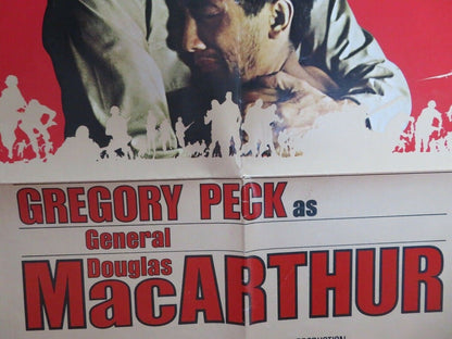 MACARTHUR US ONE SHEET POSTER GREGORY PECK ED FLANDERS 1977 Movie posters