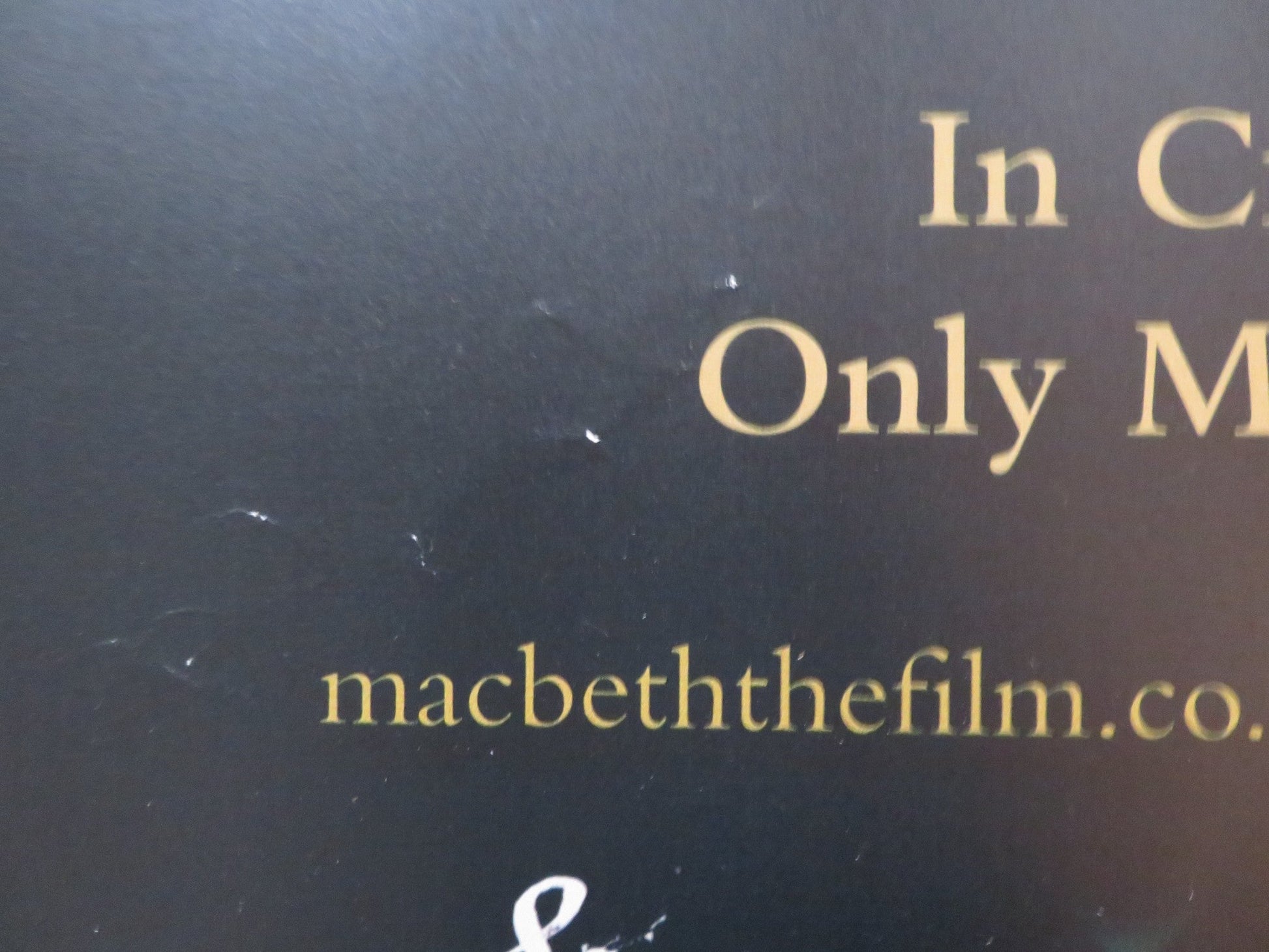 MACBETH UK QUAD (30"x 40") ROLLED POSTER MARK ROWLEY AL WEAVER 2018 Rendezvous Cinema Movie posters