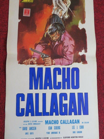 MACHO CALLAGAN ITALIAN LOCANDINA (27.5"x13") POSTER DAVID JANSSEN 1970 Movie posters