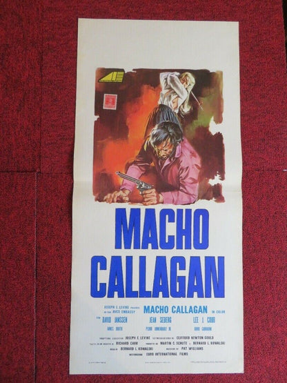 MACHO CALLAGAN ITALIAN LOCANDINA (27.5"x13") POSTER DAVID JANSSEN 1970 Movie posters