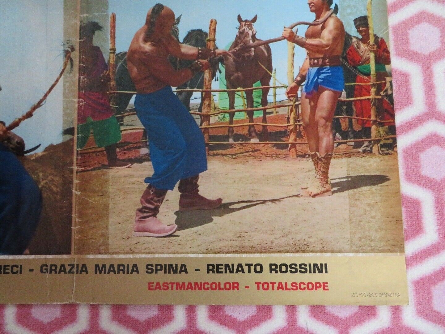 MACISTE CONTRO I MONGOLI Hercules Against the Mongols ITALIAN FOGLIO POSTER '63 Movie posters
