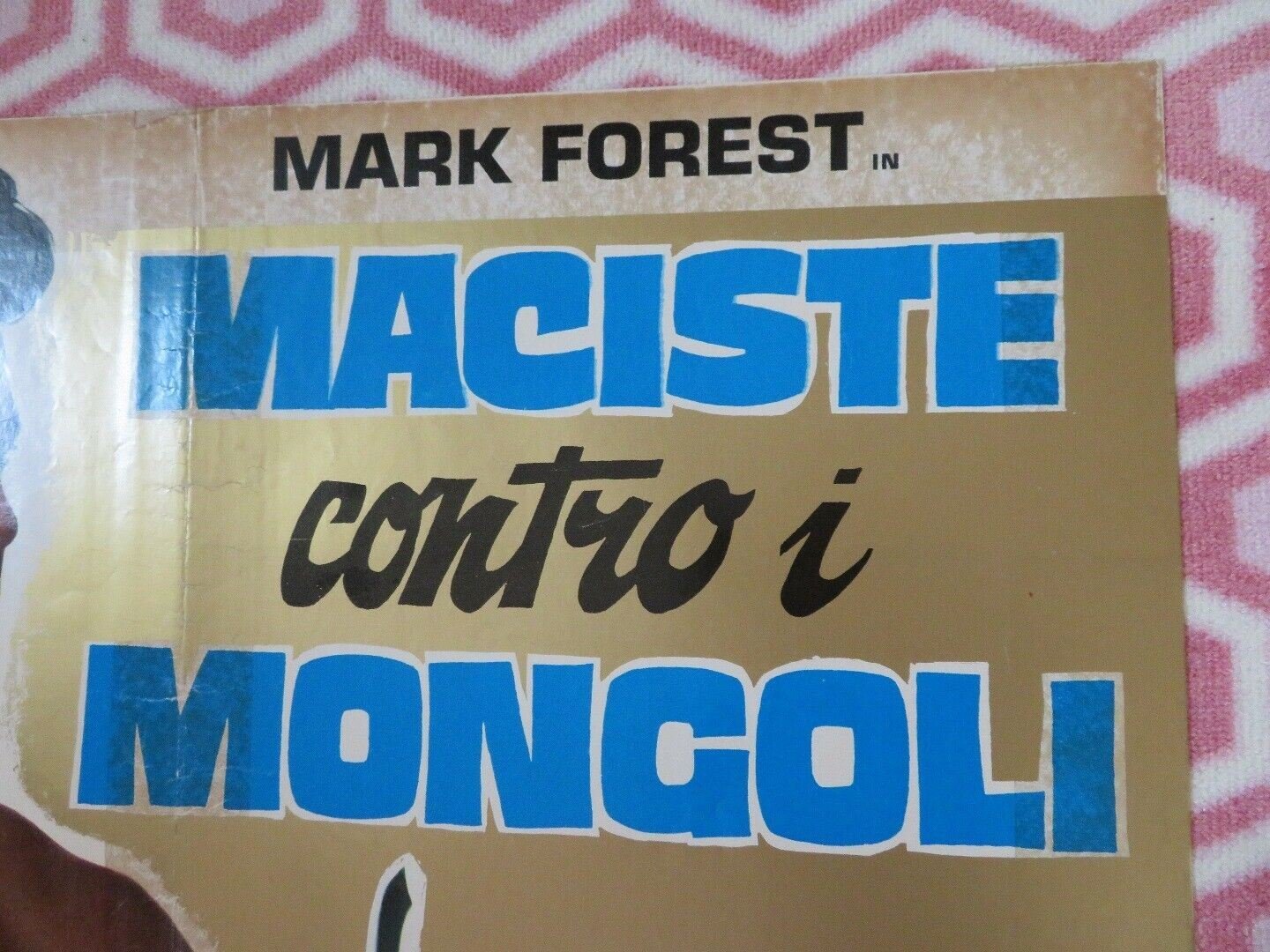 MACISTE CONTRO I MONGOLI Hercules Against the Mongols ITALIAN FOGLIO POSTER '63 Movie posters