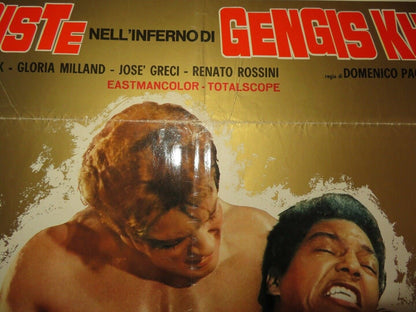 MACISTE GENGIS KHAN Hercules Against the Barbarians ITALIAN FOGLIO POSTER 1964 - Rendezvous Cinema