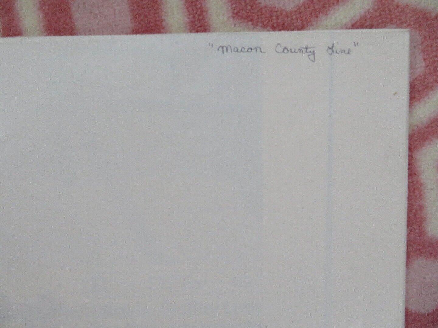 MACON COUNTRY LINE US ONE SHEET POSTER ALAN VINT CHERYL WATERS 1974 Movie posters