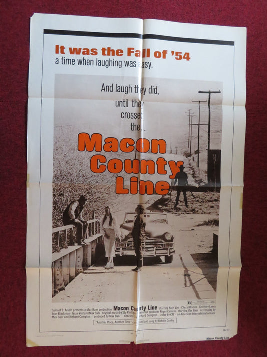 MACON COUNTY LINE FOLDED US ONE SHEET POSTER ALAN VINT CHERYL WATERS 1974 Rendezvous Cinema Movie posters