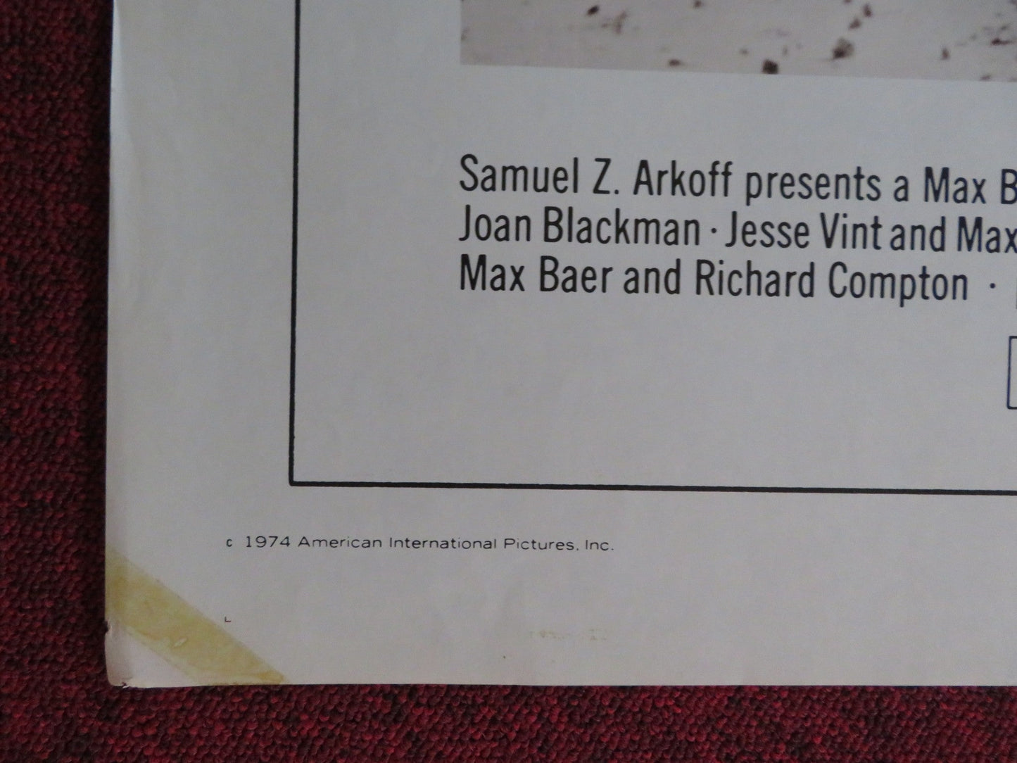 MACON COUNTY LINE FOLDED US ONE SHEET POSTER ALAN VINT CHERYL WATERS 1974 Rendezvous Cinema Movie posters