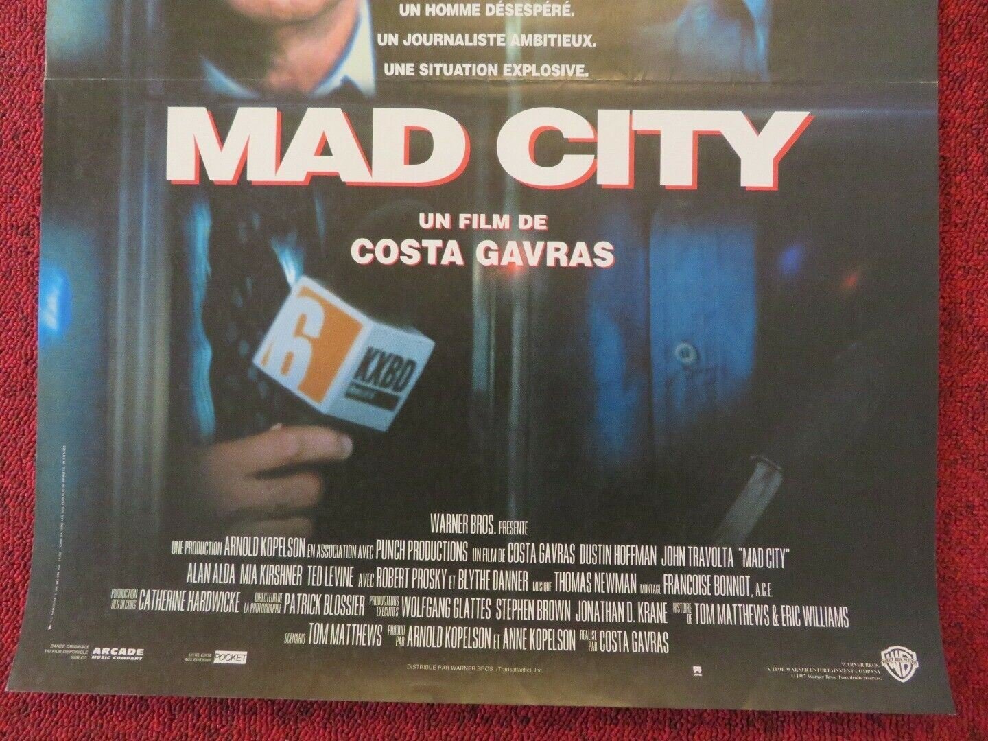 MAD CITY FRENCH (15"x 21") POSTER DUSTIN HOFFMAN JOHN TRAVOLTA 1997 Movie posters