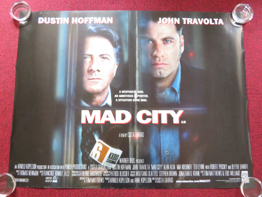 MAD CITY UK QUAD (30"x 40") ROLLED POSTER JOHN TRAVOLTA DUSTIN HOFFMAN 1997 Rendezvous Cinema Movie posters