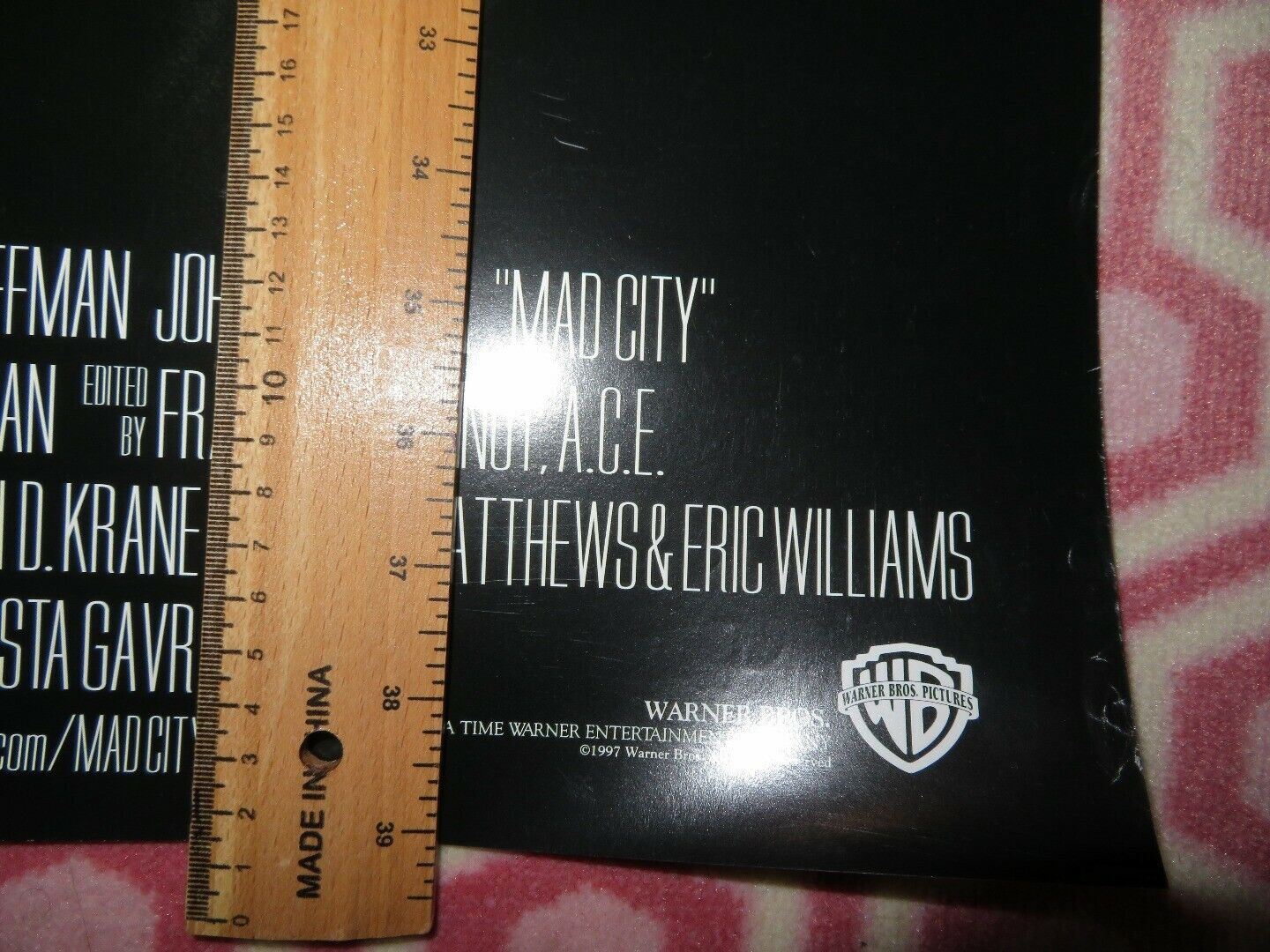 MAD CITY US ONE SHEET ROLLED POSTER DUSTIN HOFFMAN JOHN TRAVOLTA 1997 Movie posters