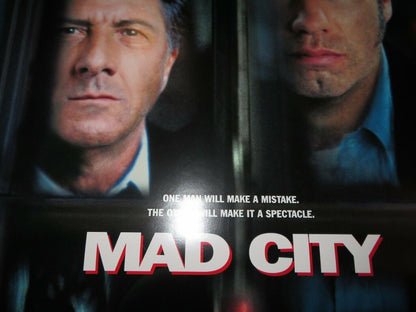 MAD CITY US ONE SHEET ROLLED POSTER DUSTIN HOFFMAN JOHN TRAVOLTA 1997 Movie posters