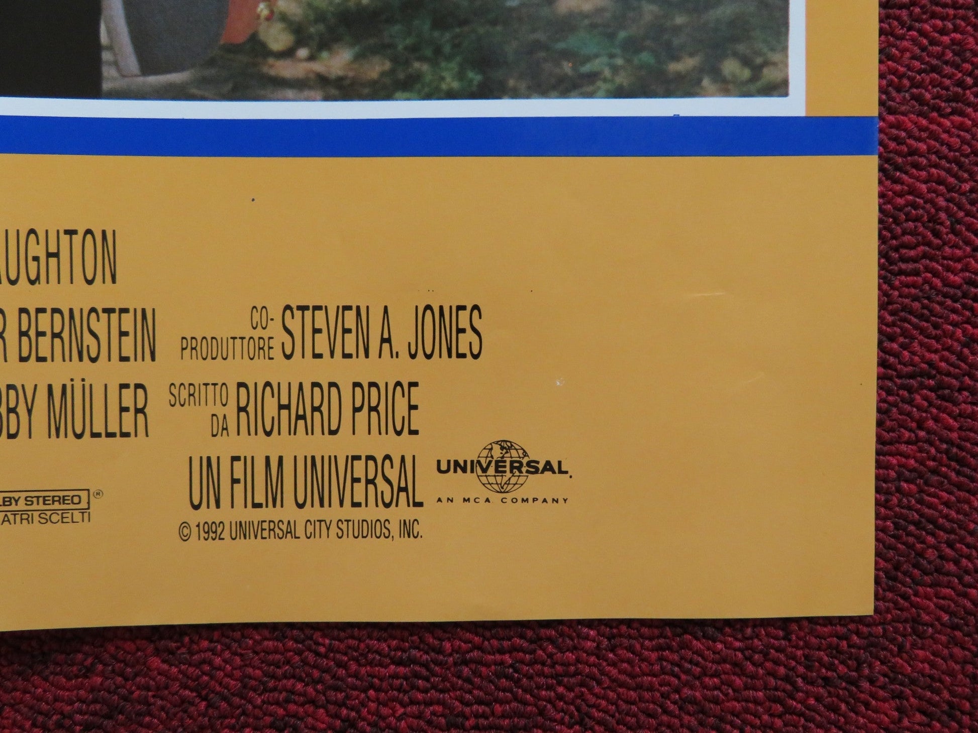 MAD DOG AND GLORY - E ITALIAN FOTOBUSTA POSTER ROBERT DE NIRO UMA THURMAN 1992 Rendezvous Cinema Movie posters