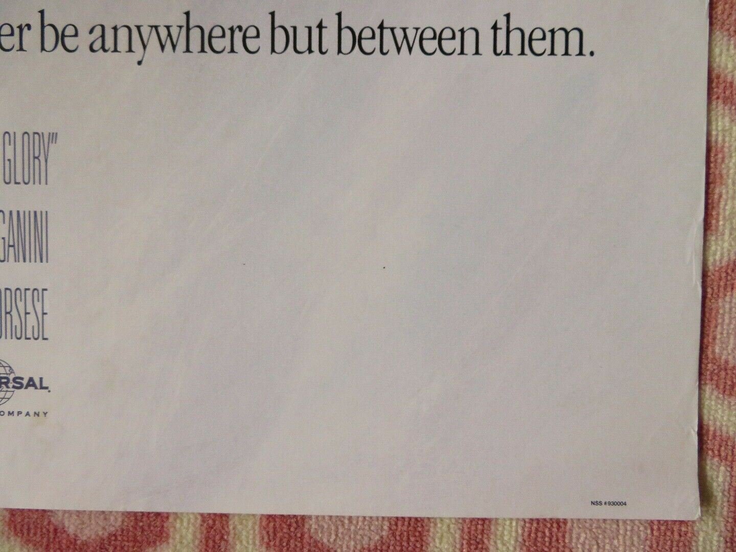 MAD DOG AND GLORY US ONE SHEET ROLLED POSTER ROBERT DENIRO UMA THURMAN 1993 - Rendezvous Cinema