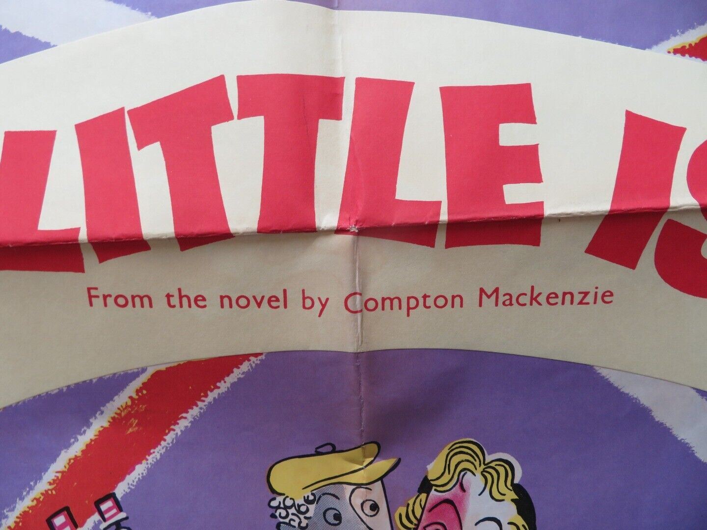 MAD LITTLE ISLAND USA ONE SHEET FOLDED POSTER DONALD SINDEN JEANNIE CARSON 1958 Movie posters