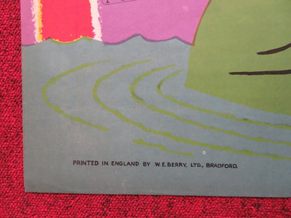 MAD LITTLE ISLAND USA ONE SHEET FOLDED POSTER DONALD SINDEN JEANNIE CARSON 1958 Movie posters