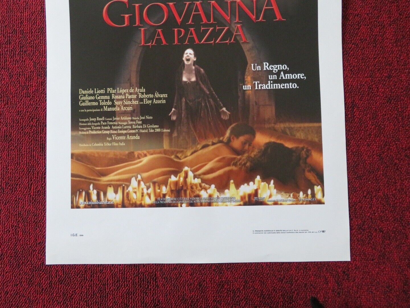 MAD LOVE ITALIAN LOCANDINA (27.5"x13") POSTER VINCENTE ARANDA 2001 Movie posters