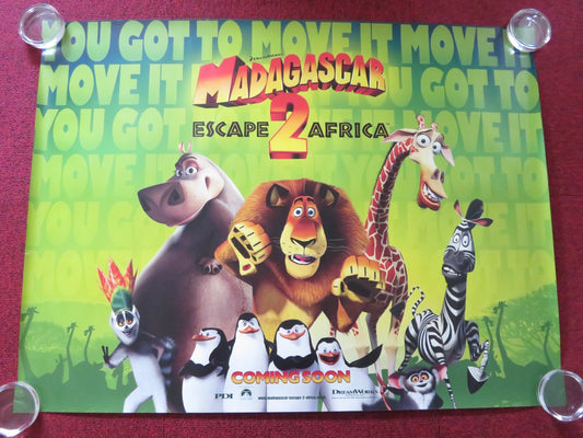 MADAGASCAR: ESCAPE 2 AFRICA - A UK QUAD ROLLED POSTER BEN STILLER C. ROCK 2008 Rendezvous Cinema Movie posters
