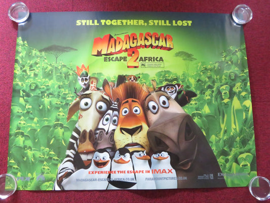 MADAGASCAR: ESCAPE 2 AFRICA - B UK QUAD ROLLED POSTER BEN STILLER CHRIS ROCK 2008 Rendezvous Cinema Movie posters