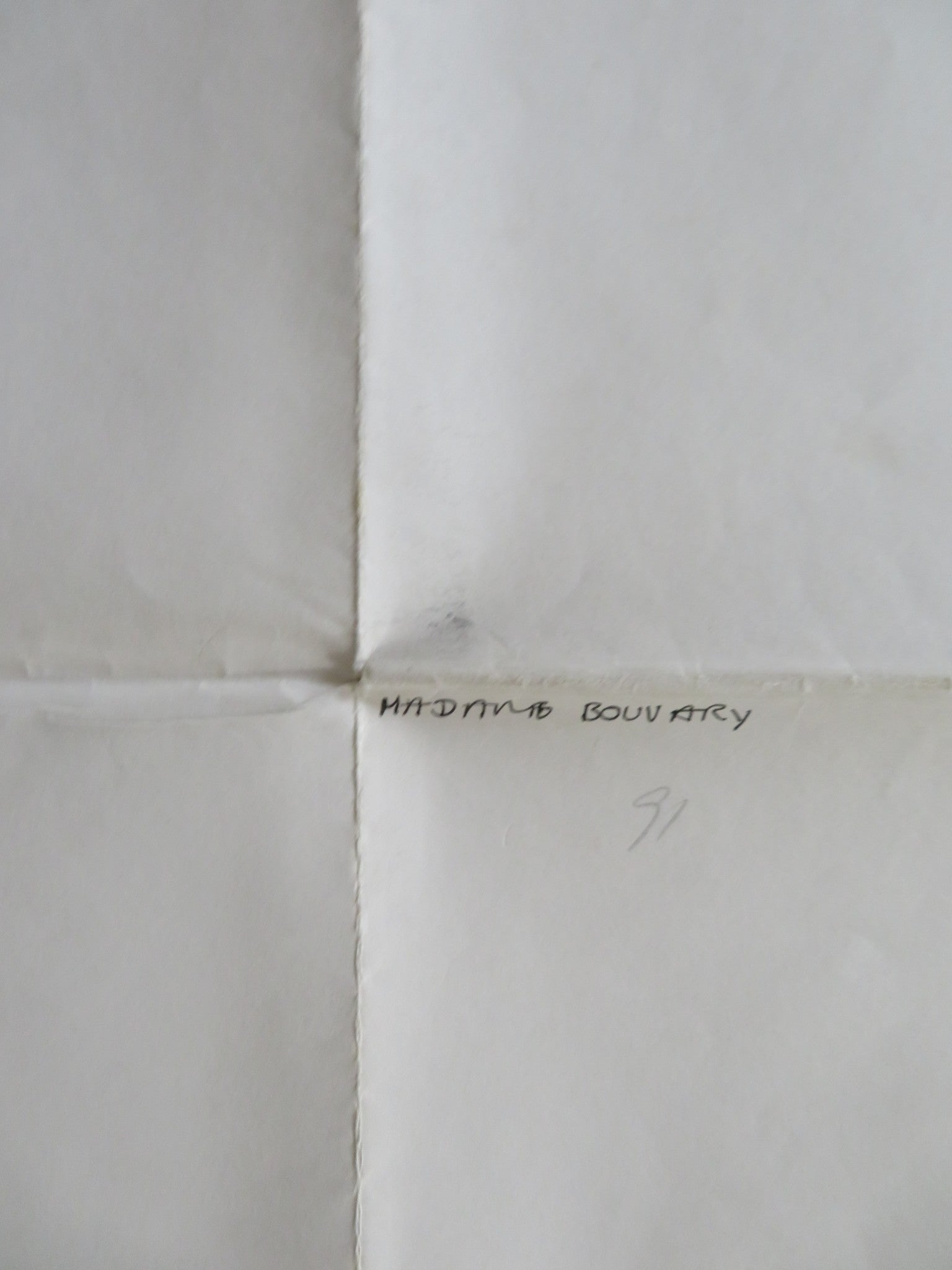 MADAME BOVARY UK QUAD POSTER FOLDED ISABELLE HUPPERT 1991 Rendezvous Cinema Movie posters