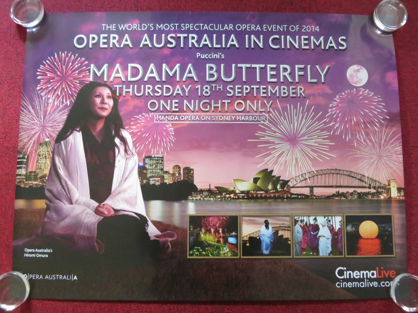 MADAME BUTTERFLY: HANDA OPERA ON SYDNEY HARBOUR UK QUAD (30"x 40") ROLLED POSTER Rendezvous Cinema Movie posters