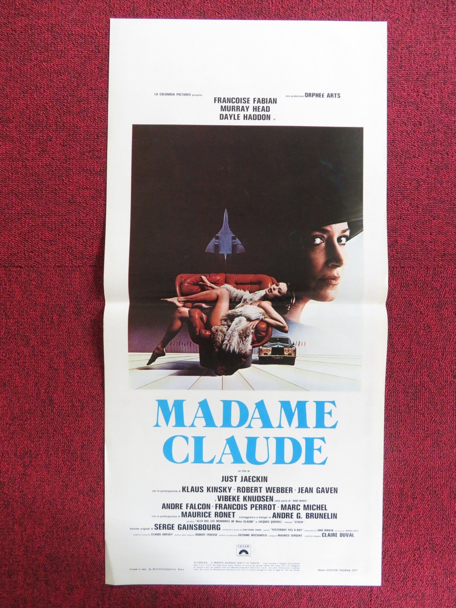MADAME CLAUDE ITALIAN LOCANDINA POSTER FRANCOISE FABIAN MURRAY HEAD 1977 Rendezvous Cinema Movie posters