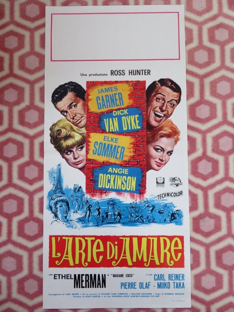 MADAME COCO/ The Art of Love ITALIAN LOCANDINA (27.5"x 13") POSTER J GARNER '65 Movie posters