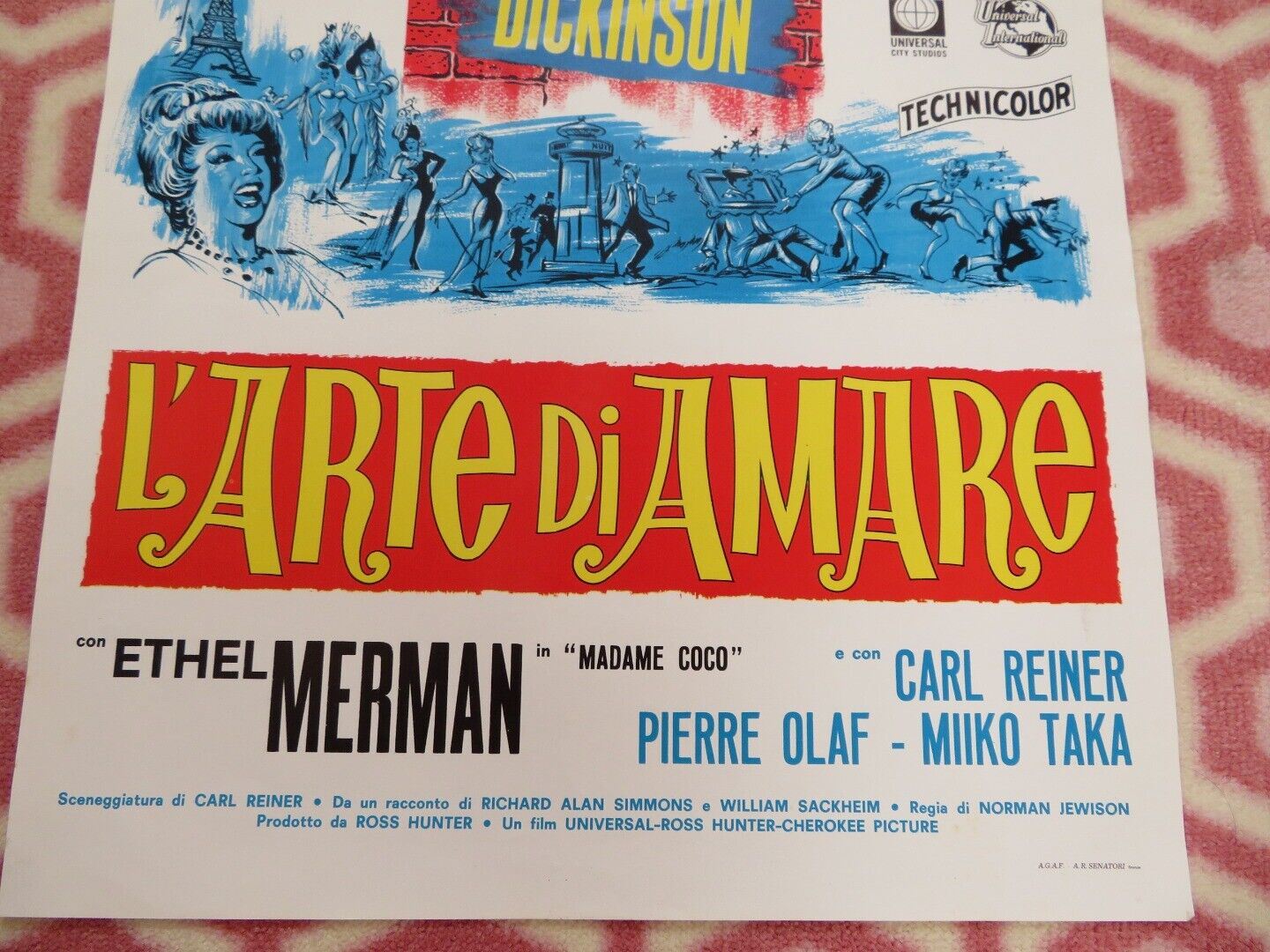 MADAME COCO/ The Art of Love ITALIAN LOCANDINA (27.5"x 13") POSTER J GARNER '65 Movie posters