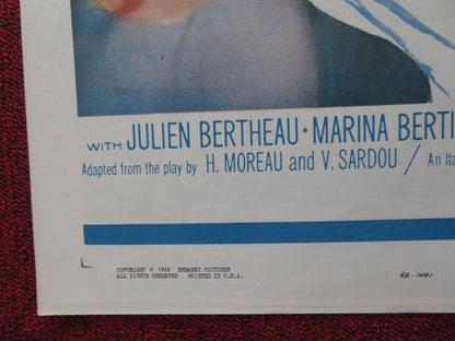 MADAME SANS GENE / MADAME FOLDED US ONE SHEET POSTER SOPHIA LOREN 1962 - Rendezvous Cinema