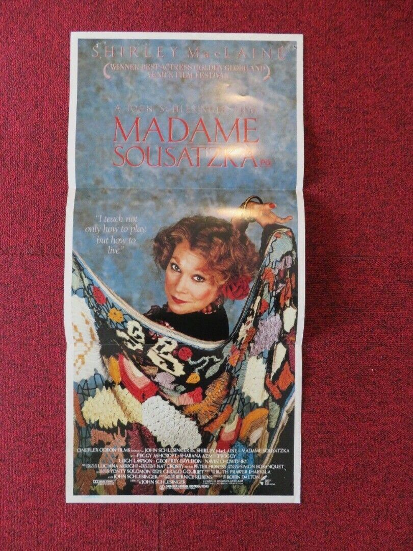 MADAME SOUSATZKA FOLDED AUSTRALIAN DAYBILL POSTER Shirley MacLaine Twiggy 1988 Movie posters