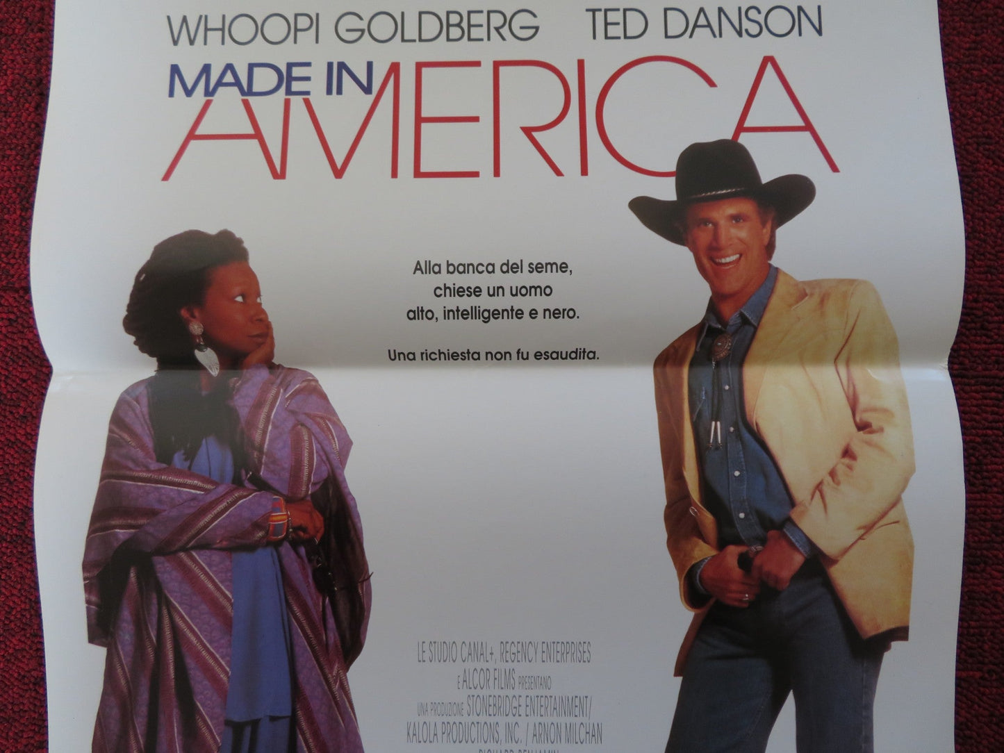 MADE IN AMERICA ITALIAN LOCANDINA POSTER WHOOPI GOLDBERG TED DANSON 1993 Rendezvous Cinema Movie posters