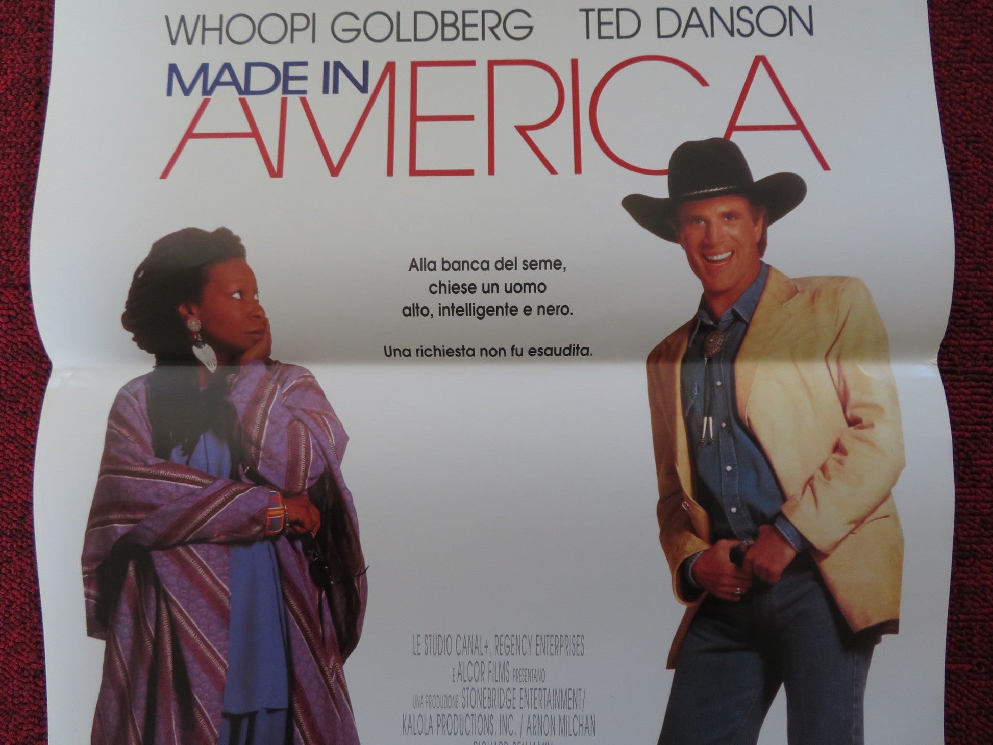 MADE IN AMERICA ITALIAN LOCANDINA POSTER WHOOPI GOLDBERG TED DANSON 1993 Rendezvous Cinema Movie posters