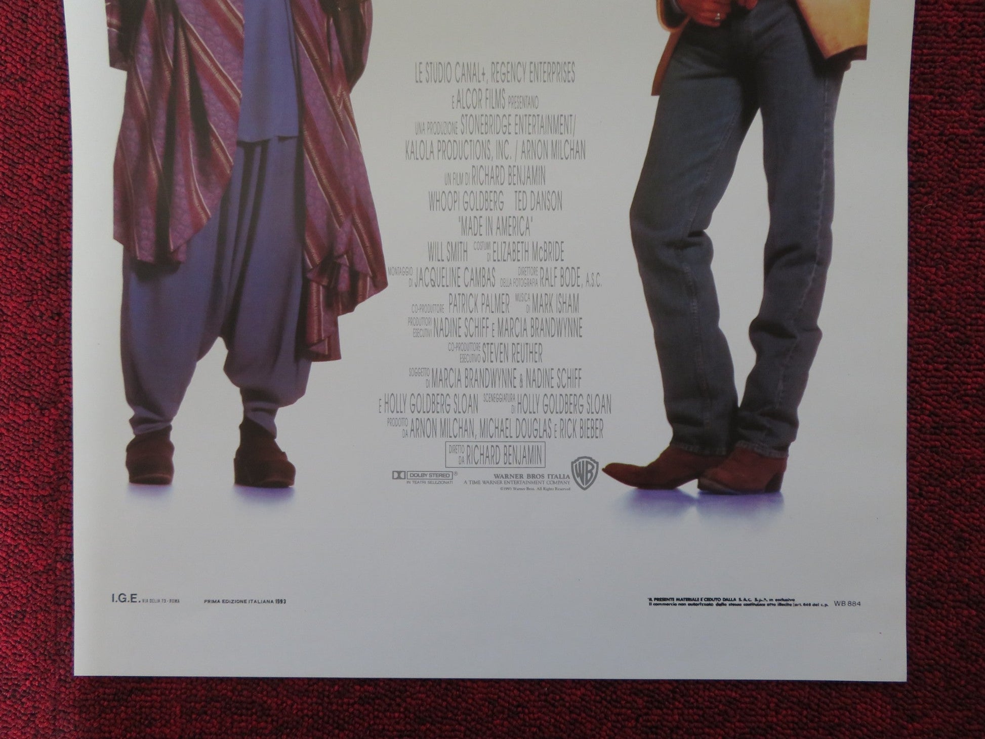 MADE IN AMERICA ITALIAN LOCANDINA POSTER WHOOPI GOLDBERG TED DANSON 1993 Rendezvous Cinema Movie posters