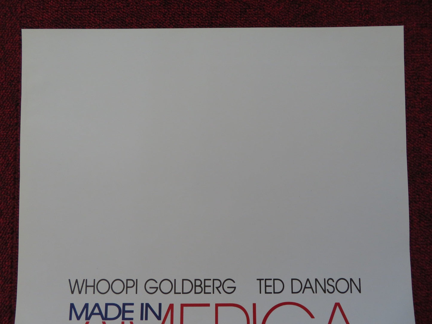 MADE IN AMERICA ITALIAN LOCANDINA POSTER WHOOPI GOLDBERG TED DANSON 1993 Rendezvous Cinema Movie posters