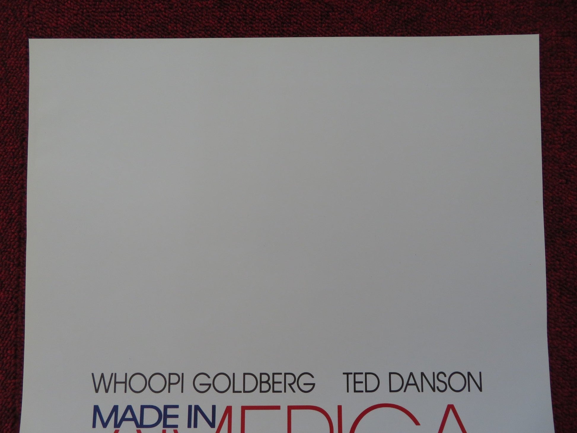 MADE IN AMERICA ITALIAN LOCANDINA POSTER WHOOPI GOLDBERG TED DANSON 1993 Rendezvous Cinema Movie posters