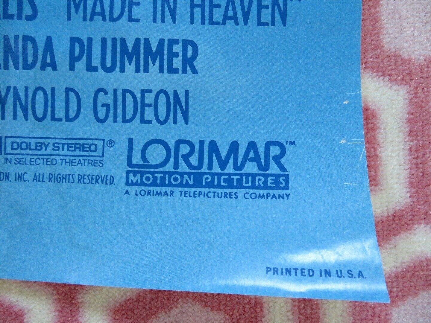 MADE IN HEAVEN US ONE SHEET POSTER TIMOTHY HUTTON KELLY MCGILLIS 1987 - Rendezvous Cinema