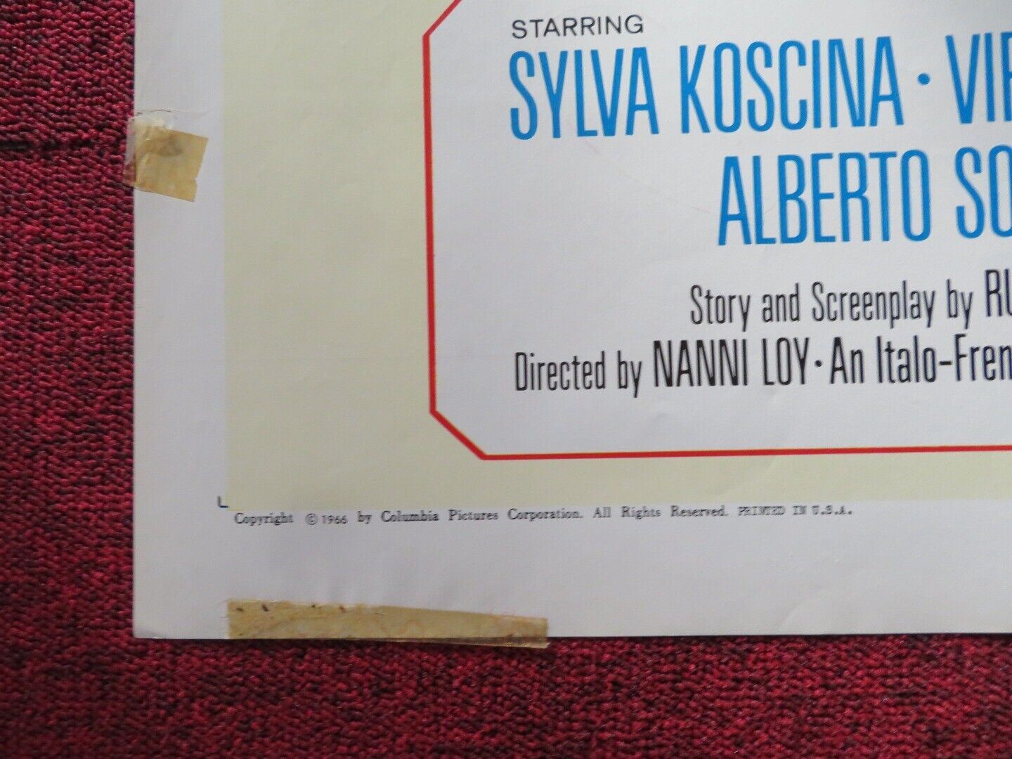 MADE IN ITALY FOLDED US ONE SHEET POSTER SYLVA KOSCINA VIRNA LISI 1965 Movie posters