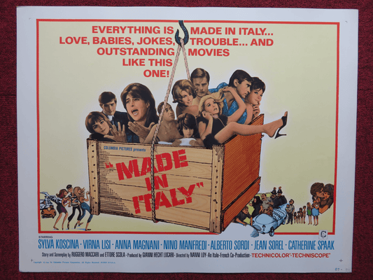 MADE IN ITALY US HALF SHEET (22"x 28") POSTER SYLVA KOSCINA VIRNA LISI 1966 Rendezvous Cinema Movie posters