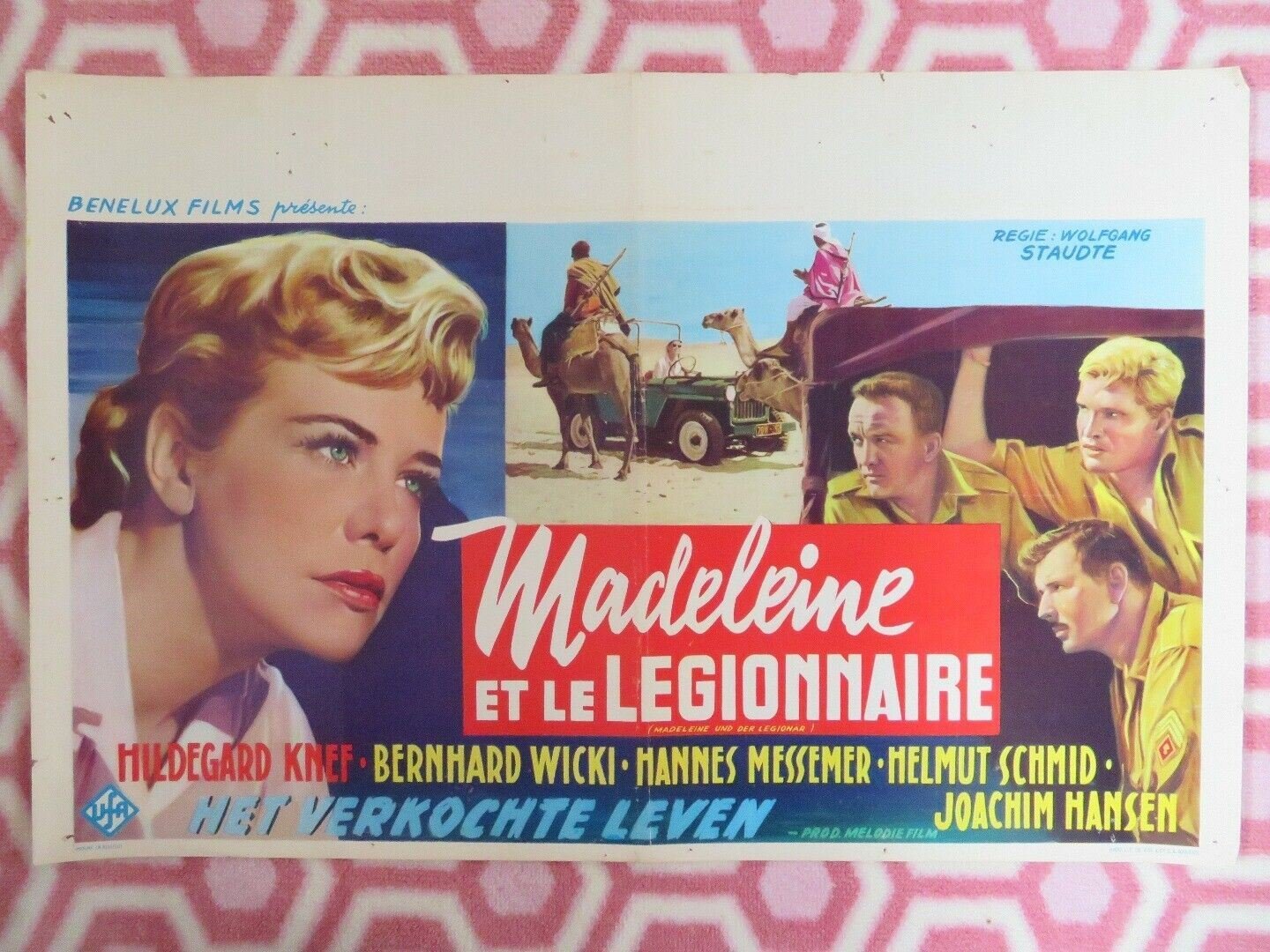 MADELINE ET LE LEGIONNAIRE/ Escape from Sahara BELGIUM (14"x 21") POSTER 1958 Movie posters