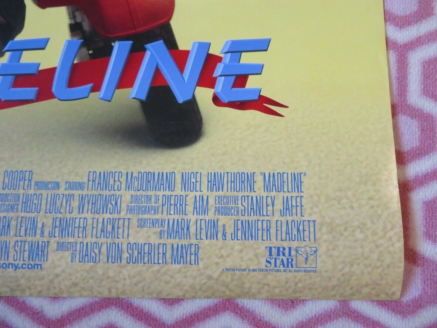 MADELINE US ONE SHEET ROLLED POSTER FRANCES MCDORMAND 1998 Movie posters