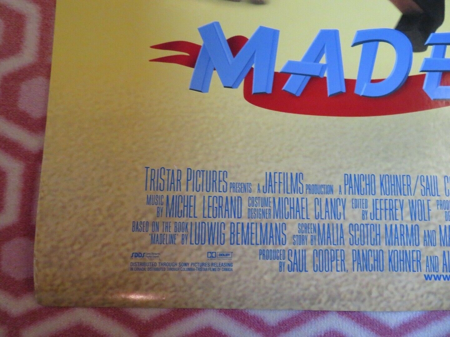 MADELINE US ONE SHEET ROLLED POSTER FRANCES MCDORMAND 1998 Movie posters