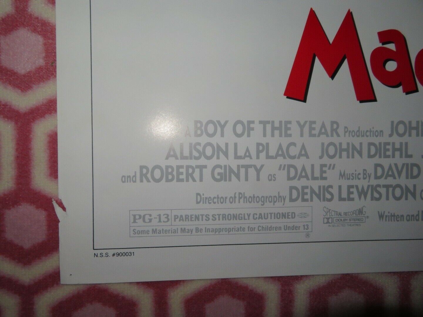 MADHOUSE US ONE SHEET POSTER JOHN LARROQUETTE 1990 Movie posters