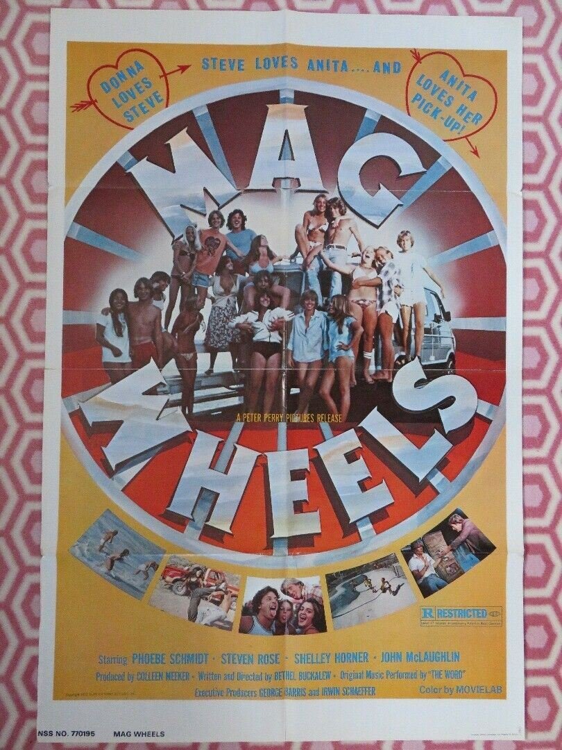 MAG WHEELS US ONE SHEET POSTER PHOEBE SCHMIDT STEVEN ROSE BETHEL 1977 Movie posters
