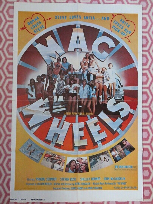 MAG WHEELS US ONE SHEET POSTER PHOEBE SCHMIDT STEVEN ROSE BETHEL 1977 Movie posters