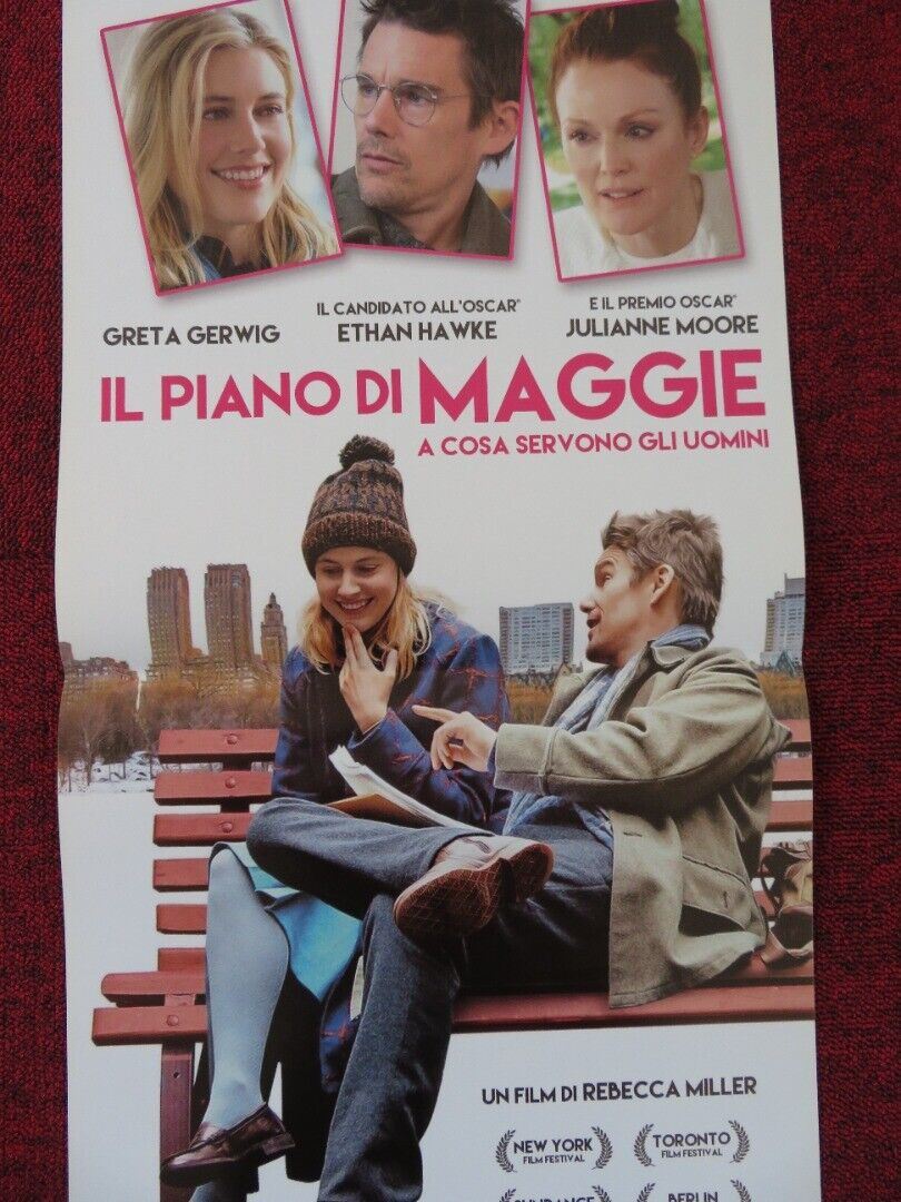MAGGIE'S PLAN ITALIAN LOCANDINA (27.5"x12.5") POSTER JULIANNE MOORE 2015 Movie posters