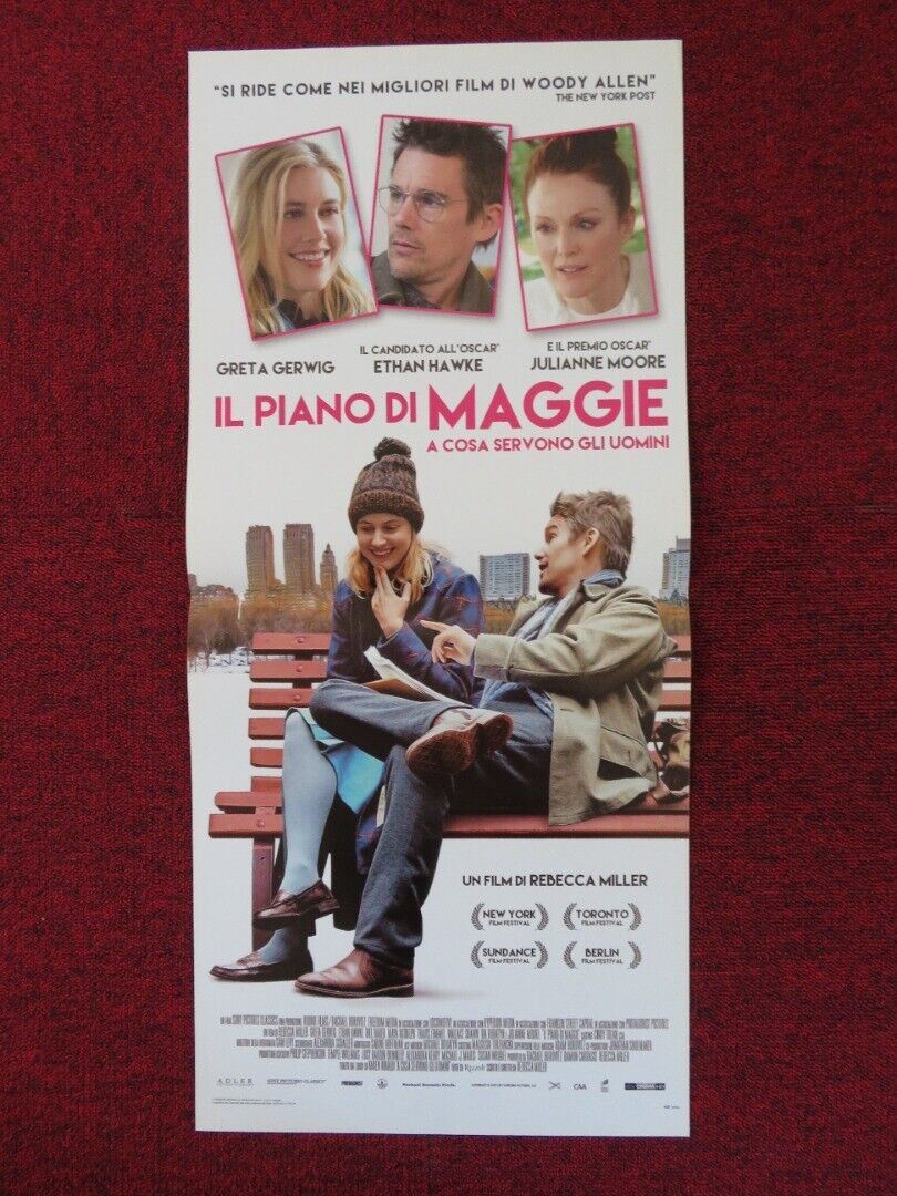 MAGGIE'S PLAN ITALIAN LOCANDINA (27.5"x12.5") POSTER JULIANNE MOORE 2015 Movie posters